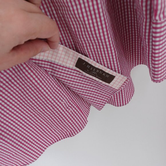 J. HILBURN XL 48in Chest Multi Plaid Button Up Down Shirt Collard Dress Business - Picture 8 of 16